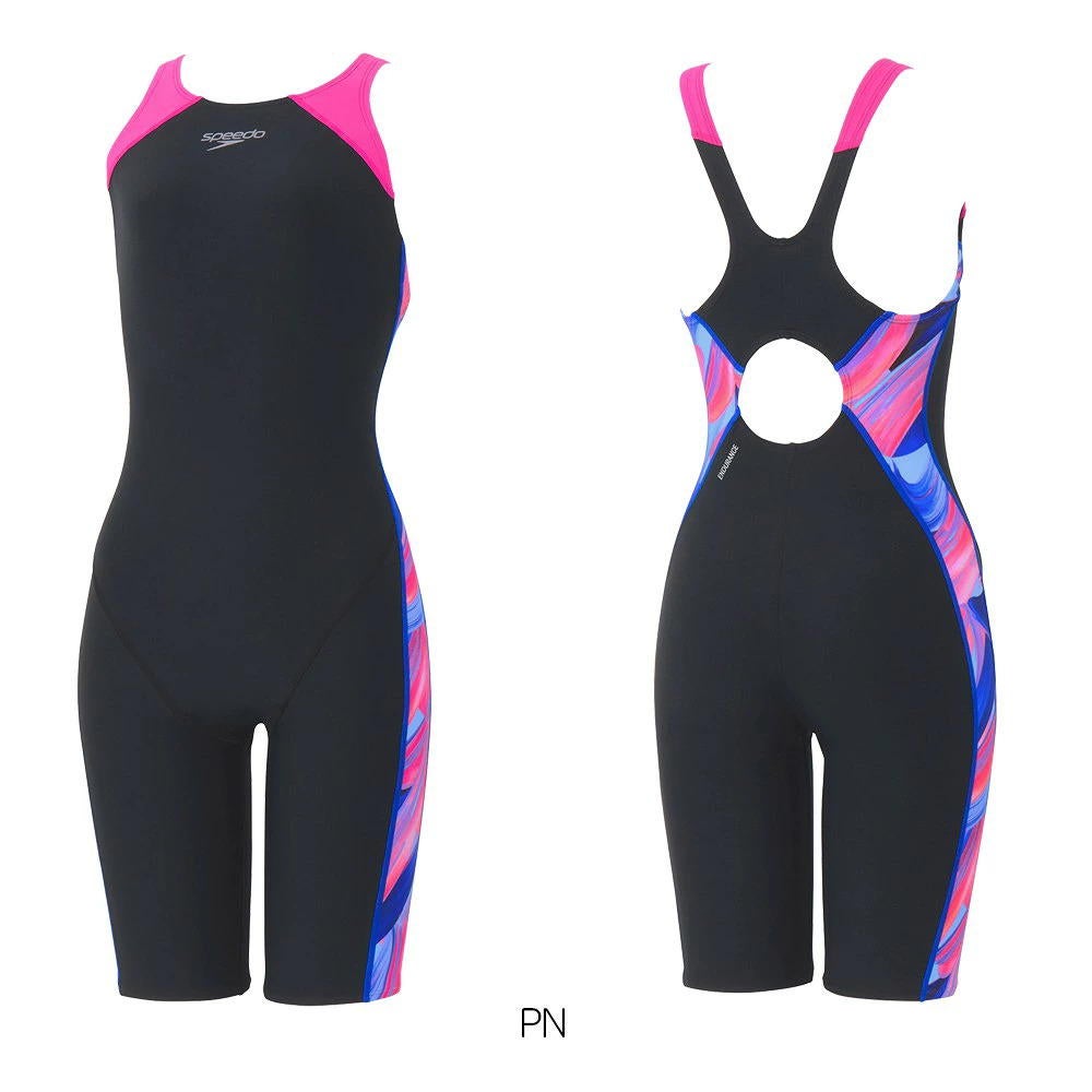スピード SPEEDO 競泳水着 練習用水着 レディース ブラッシーシャドウターンズパズルミニオープンバックニースキン オールインワン ENDURANCE ECO 競泳練習水着 2026年秋冬モデル STW12653
