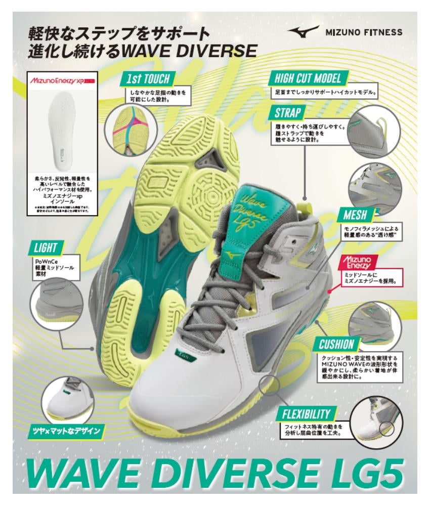 ミズノMIZUNOフィットネスシューズウエーブダイバースLG5WAVEDIVERSE2026年秋冬モデル限定カラー31GF2675-2