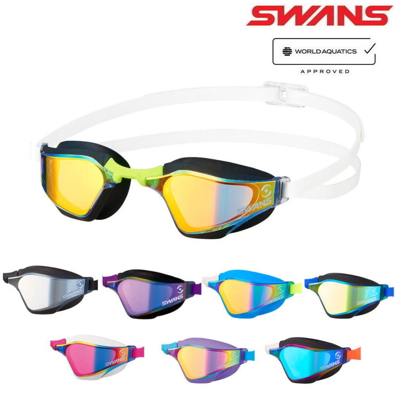 スワンズ SWANS 水泳 レーシングゴーグル ヴァルキリー ミラーレンズ クッション付き  WA承認モデル FINA承認 2026年春夏モデル SR-72MREAB