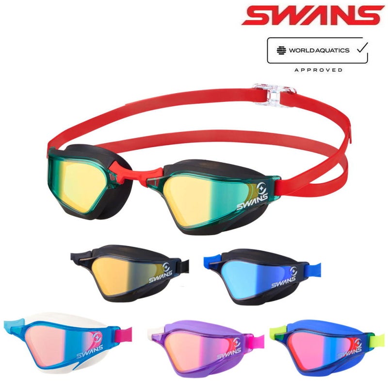 スワンズ SWANS 水泳 レーシングゴーグル ヴァルキリー MITミラーレンズ クッション付き WA承認 競泳 VALKYRIE SR-72MITREAB
