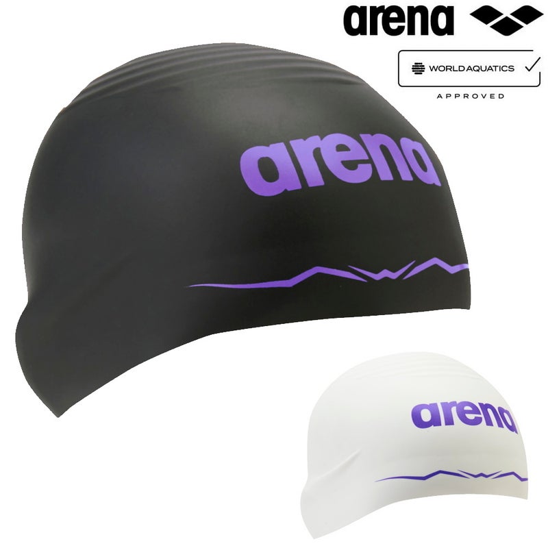 アリーナARENA水泳アクアフォースウェーブキャップレーシングシリコーンキャップソフトタイプWA承認モデルFINA承認競泳大会シリコンスイムキャップ水泳小物AS6SSC00UB