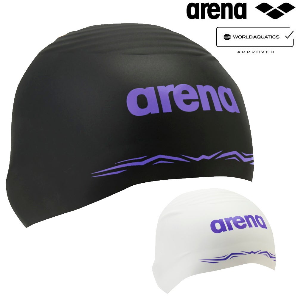 アリーナARENA水泳アクアフォースウェーブキャップレーシングシリコーンキャップソフトタイプWA承認モデルFINA承認競泳大会シリコンスイムキャップ水泳小物AS6SSC01UB
