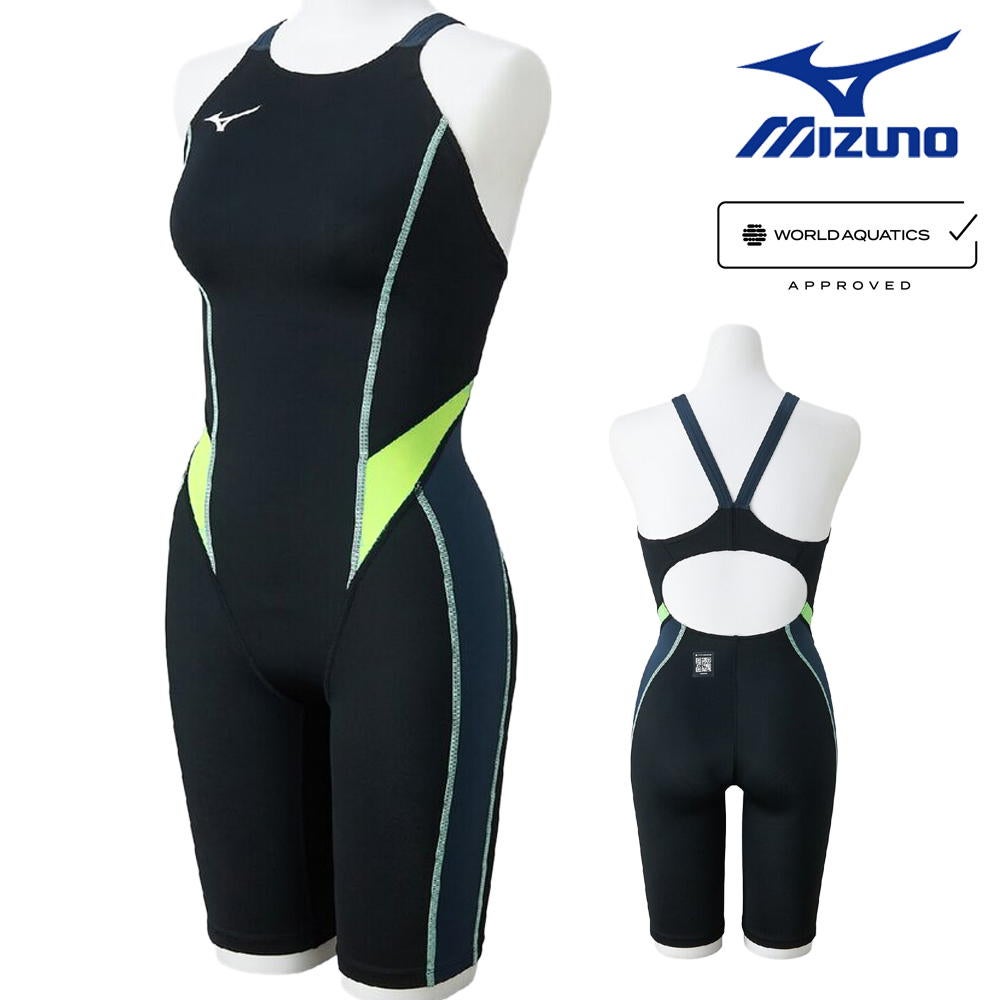 ミズノMIZUNO競泳水着レディースWA承認モデルGX・SONICSTREAMハーフスーツレースオープンバックオールインワン2025年秋冬モデルN2MGC725finaマークあり