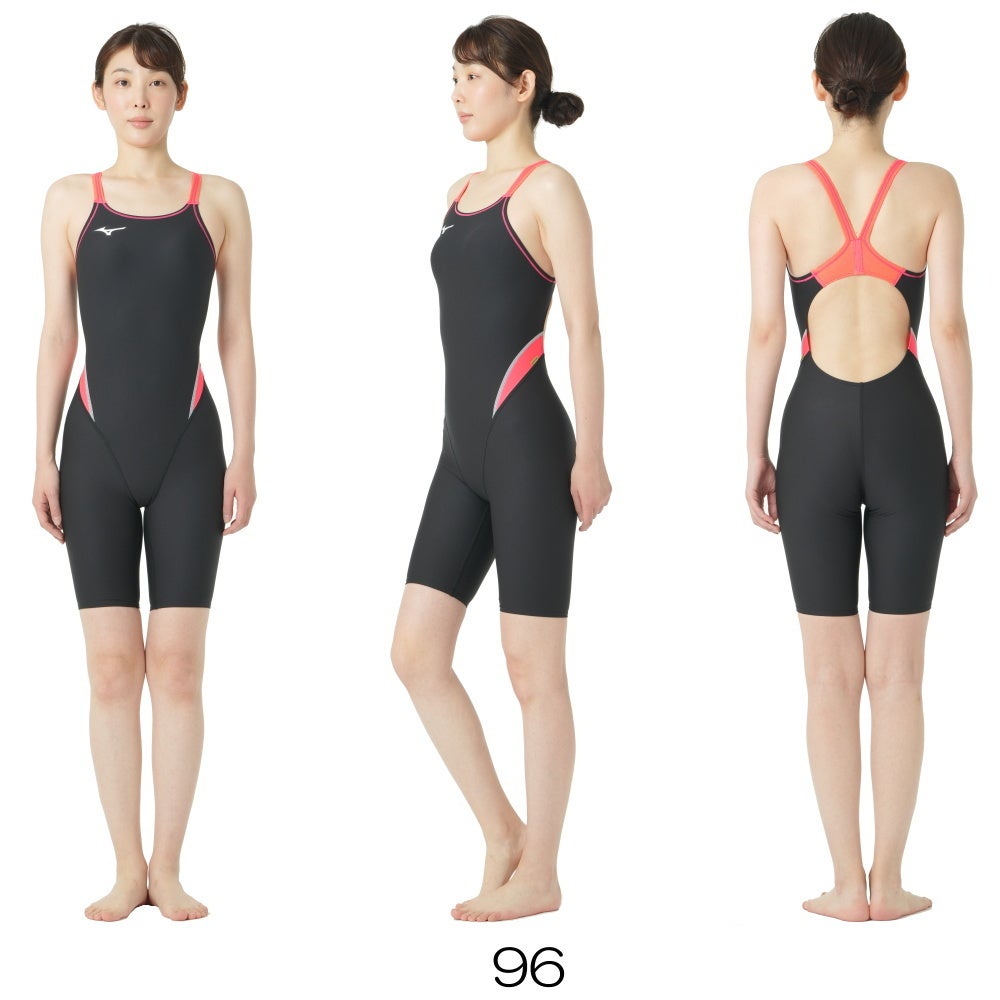 ミズノMIZUNO競泳水着練習用水着レディースエクサースーツハーフスーツオールインワンEXERSUITSU-Fit競泳練習水着2025年春夏モデルN2MGC263