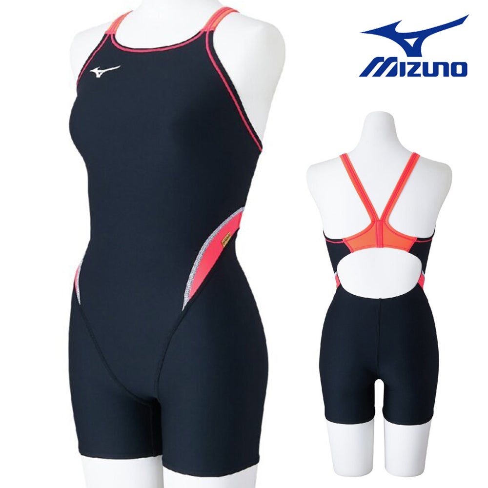 ミズノMIZUNO競泳水着練習用水着レディースエクサースーツミディアムハーフスーツEXERSUITSU-Fit競泳練習水着2025年春夏モデルN2MGC264