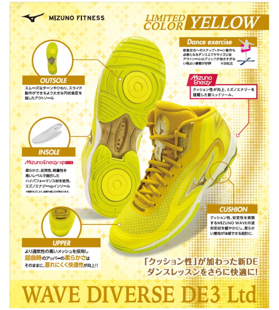 MIZUNOミズノスタジオエクササイズ用フィットネスシューズユニセックスWAVEDIVERSEDE3LtdウエーブダイバースDE32026年秋冬限定カラー31GF2677