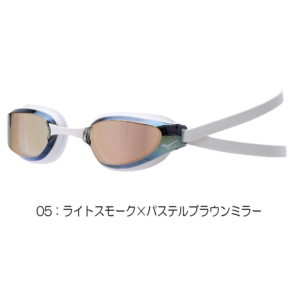 ミズノMIZUNO水泳レーシングゴーグルミラーレンズ限定ゴーグルクッション一体成型WA承認モデルくもり止め競泳2026年秋冬モデルN3JED531fina承認