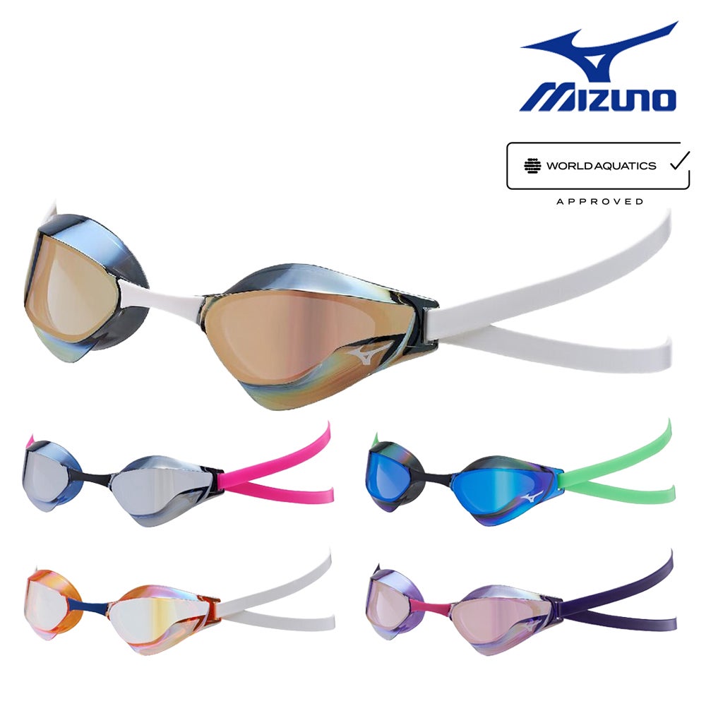 ミズノMIZUNO水泳レーシングゴーグルミラーレンズ限定ゴーグルノンクッションタイプWA承認モデルくもり止め競泳2026年秋冬モデルN3JED691fina承認