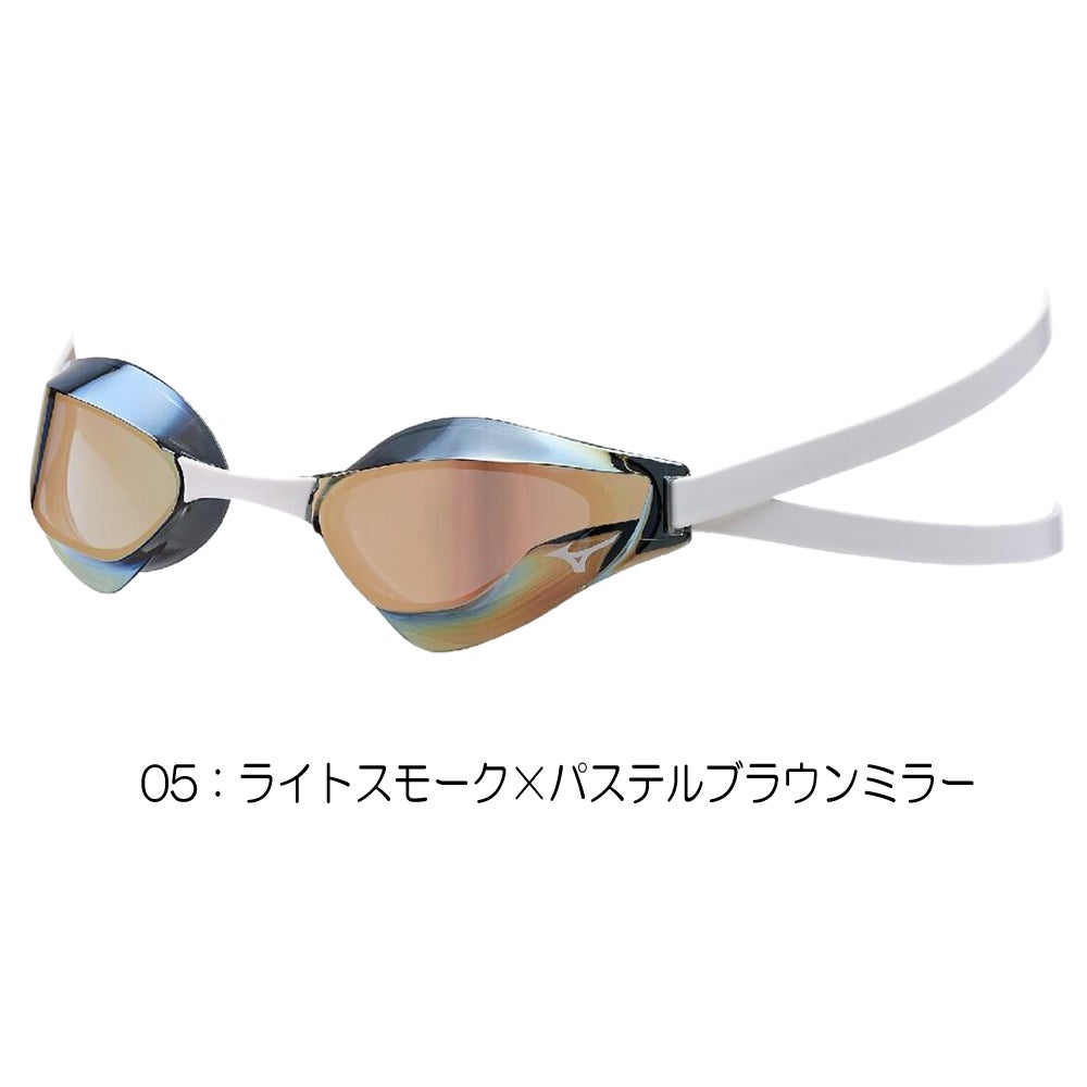 ミズノMIZUNO水泳レーシングゴーグルミラーレンズ限定ゴーグルノンクッションタイプWA承認モデルくもり止め競泳2026年秋冬モデルN3JED691fina承認