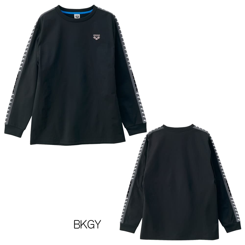 アリーナARENA長袖Tシャツチームライン布帛ライクニット2026年秋冬別注モデルAS6FLT01UB