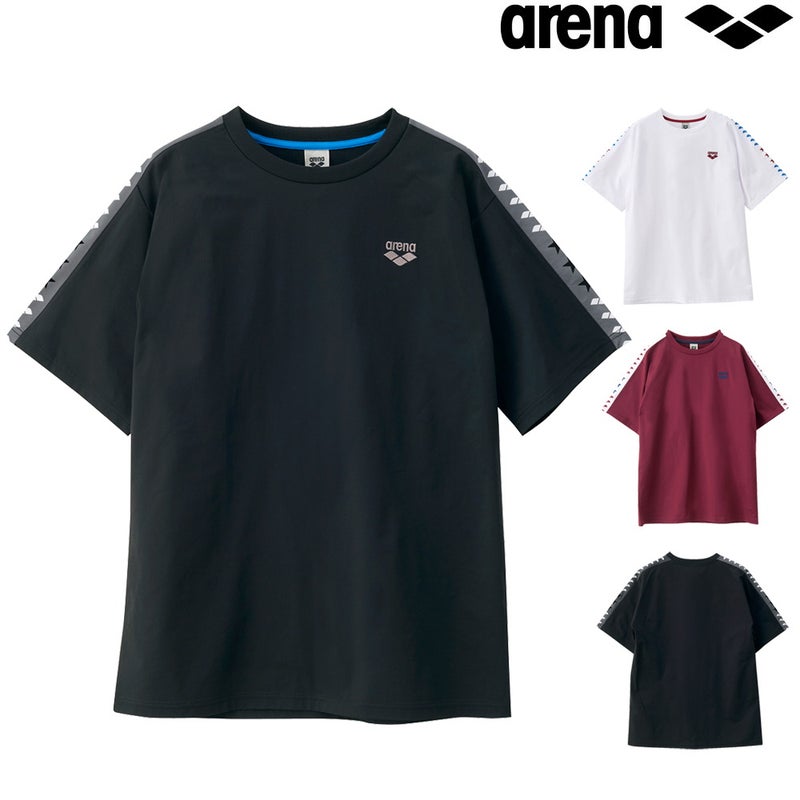 アリーナARENA半袖Ｔシャツメンズユニセックスチームライン布帛ライクニット2026年秋冬別注モデルAS6FHT01UB
