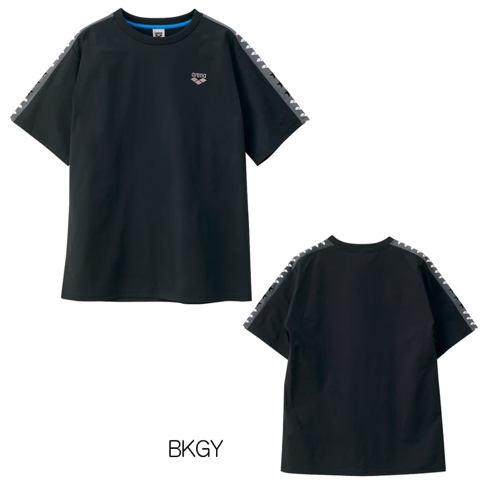 アリーナARENA半袖Ｔシャツチームライン布帛ライクニット2026年秋冬別注モデルAS6FHT01UB
