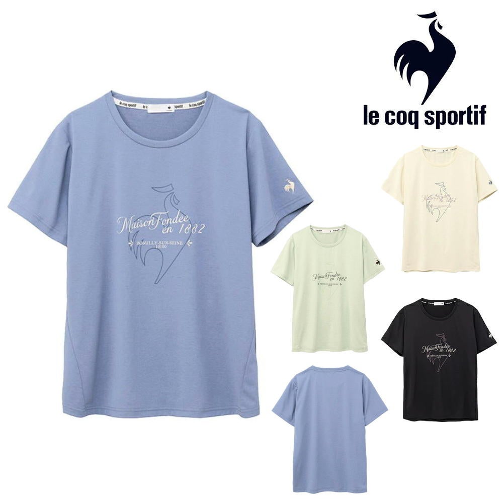 ルコックスポルティフlecoqsportif汗染み軽減半袖Tシャツレディーススポーツウェア女性2026年秋冬モデルLZ6FHT01L