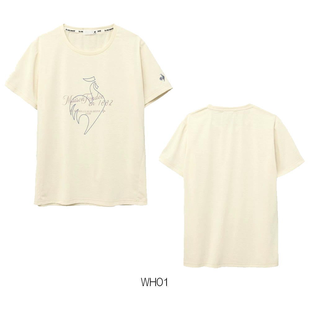 ルコックスポルティフlecoqsportif汗染み軽減半袖Tシャツレディーススポーツウェア女性2026年秋冬モデルLZ6FHT01L