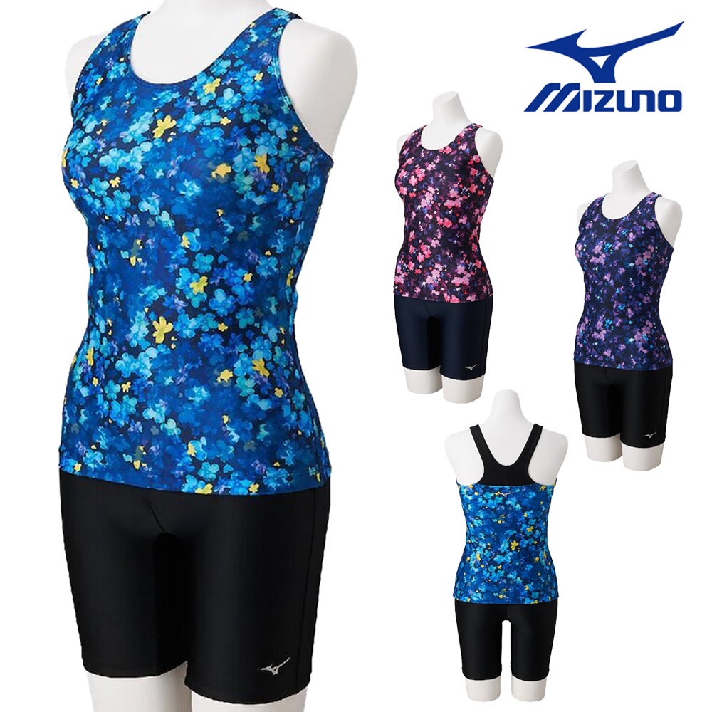 ミズノMIZUNOフィットネス水着レディースStrokeONEセパレーツパッド付き2026年秋冬モデルN2JGD812