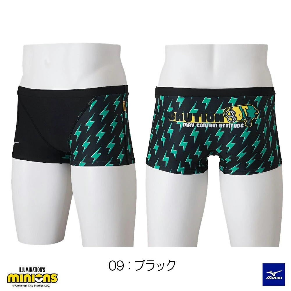 ミズノ MIZUNO 競泳水着 メンズ 練習用 エクサースーツ ショートスパッツ EXER SUITS U-Fit ミニオンズ MINIONS 2026年秋冬モデル N2MBD596