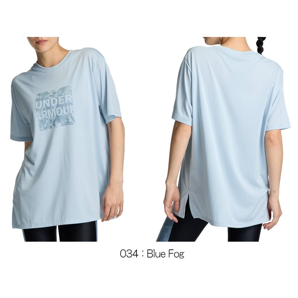 アンダーアーマーUNDERARMOURUAテックオーバーサイズドグラフィックショートスリーブTシャツトレーニングレディース2026年秋冬モデルU6016797