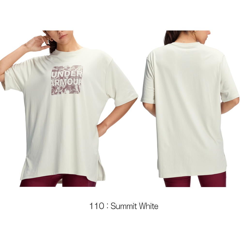 アンダーアーマーUNDERARMOURUAテックオーバーサイズドグラフィックショートスリーブTシャツトレーニングレディース2026年秋冬モデルU6016797