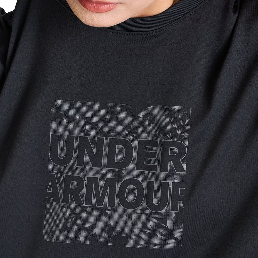 アンダーアーマーUNDERARMOURUAテックオーバーサイズドグラフィックショートスリーブTシャツトレーニングレディース2026年秋冬モデルU6016797
