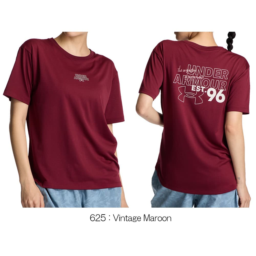 アンダーアーマーUNDERARMOURUAテックグラフィックボックスショートスリーブTシャツトレーニングレディース2026年秋冬モデルU6016800