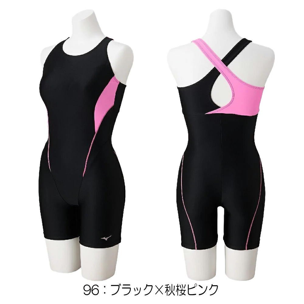 ミズノMIZUNOフィットネス水着レディースStrokeONEオールインワンパッド付き2026年秋冬モデルN2JGD814