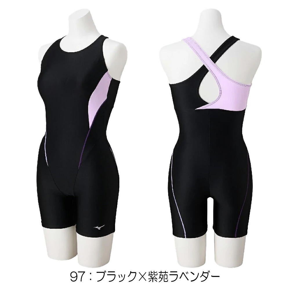 ミズノMIZUNOフィットネス水着レディースStrokeONEオールインワンパッド付き2026年秋冬モデルN2JGD814