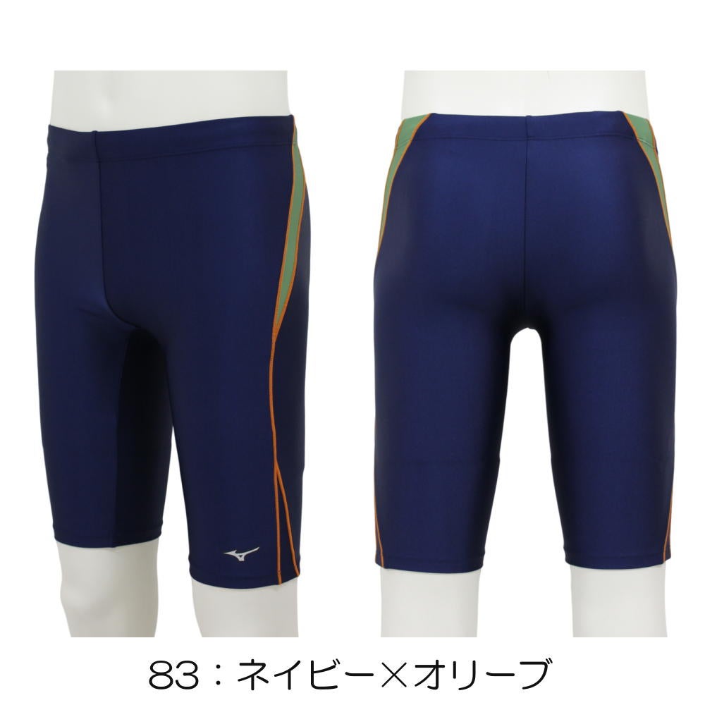 ミズノMIZUNO別注オリジナルフィットネス水着メンズハーフスパッツN2JBDW54