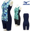 ミズノMIZUNO別注オリジナルフィットネス水着レディースセパレーツセパレートファスナー付き袖なしパッド付きN2JGDW56