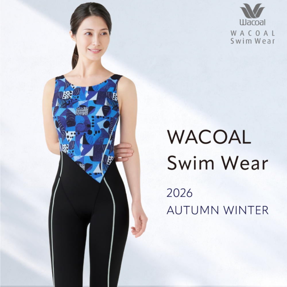 ワコールWACOALフィットネス水着レディースセパレーツセパレートフルシェイプファスナー付き袖なしパッド付きSWS751